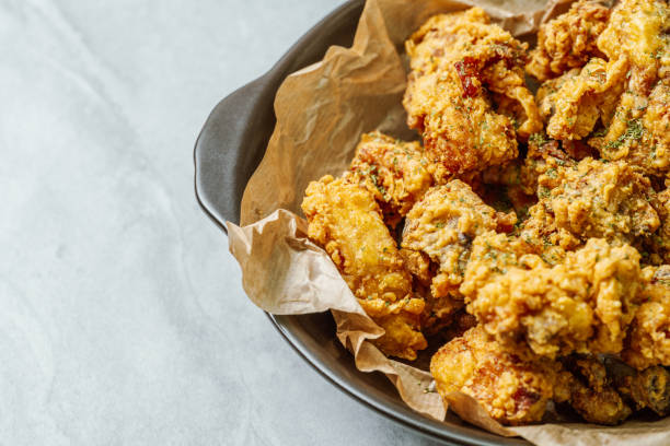 istock Korean fried chicken food on a plate 1472932074