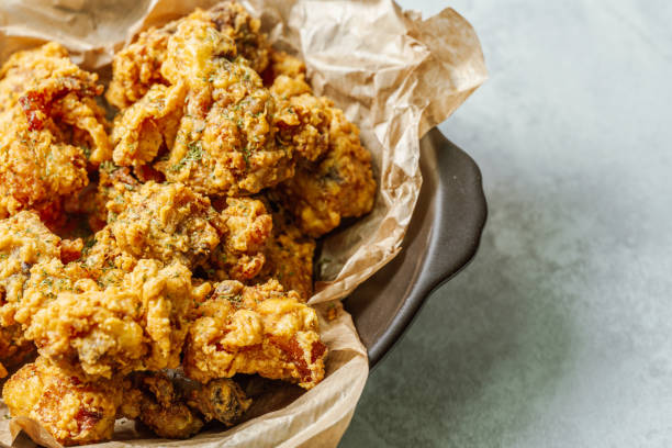 istock Korean fried chicken food on a plate 1472932076
