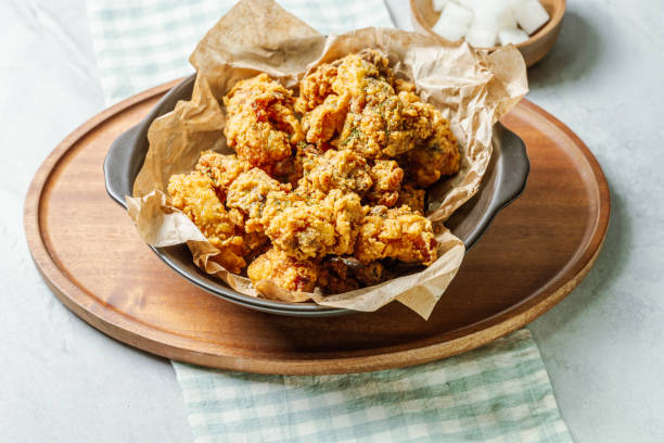 istock Korean fried chicken food on a plate 1472932092