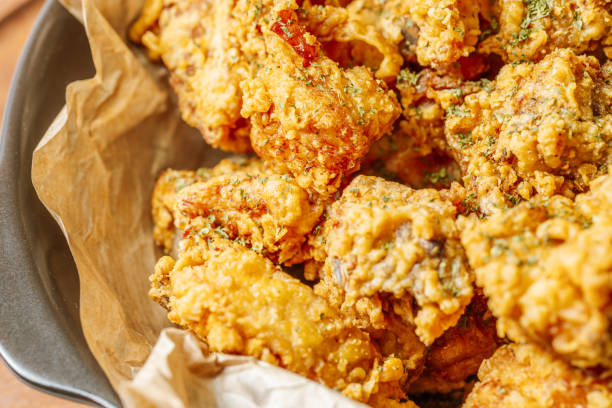 istock Korean fried chicken food on a plate 1472932097