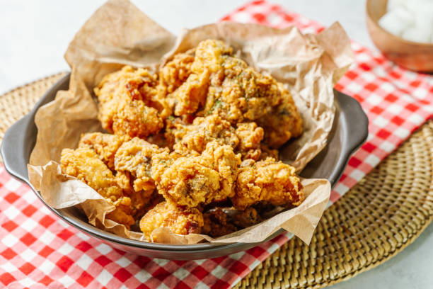 istock Korean fried chicken food on a plate 1472932100