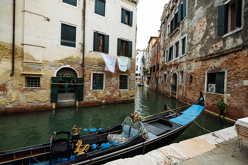 Gondola ride in Venice Italy canal