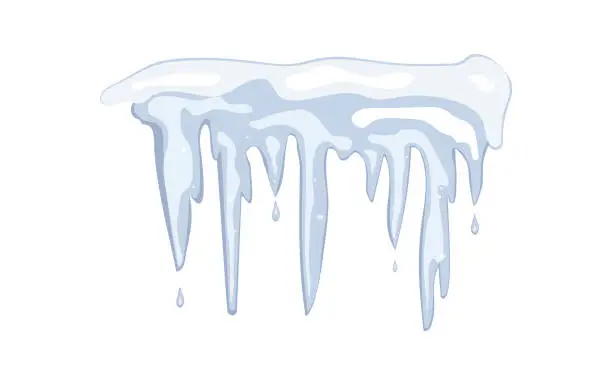 Vector illustration of Blue frozen icicles.