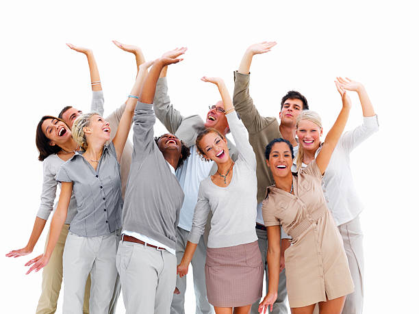 istock Group of business people gesturing 147293697