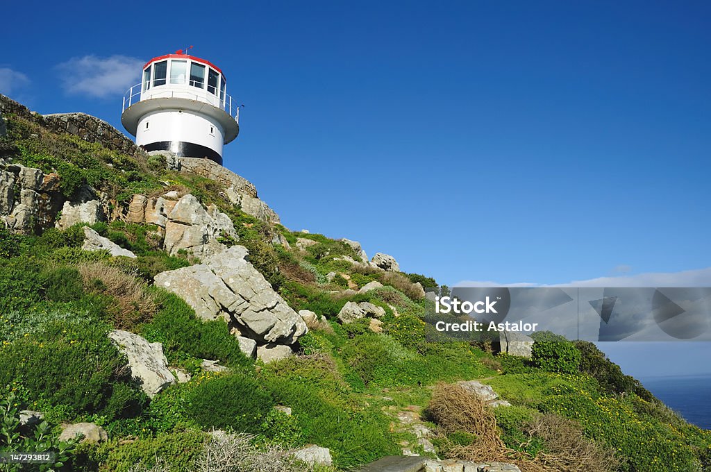 Cape Point Lighthouse, South Africa Cape Point is a promontory at the southeast corner of the Cape Peninsula, which is a mountainous and very scenic landform that runs north-south for about thirty kilometres at the extreme southwestern tip of the African continent in the Republic of South Africa. Table Mountain and the city of Cape Town are close to the northern extremity of the same peninsula. Africa Stock Photo