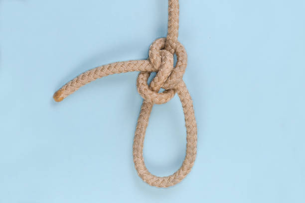 istock Rope Zeppelin eye knot on a blue background 1472939426