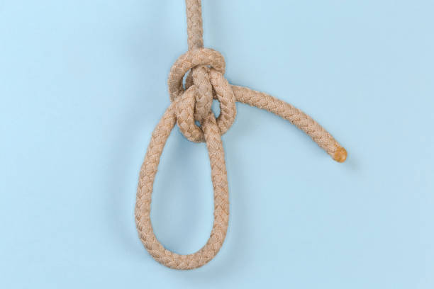 istock Rope Zeppelin eye knot on a blue background 1472939450