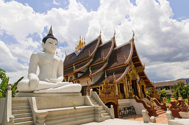 istock Thai Buddhist temple with Buddha 147293951