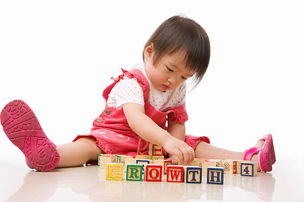 istock Asian female toddler playing with blocks 147294093