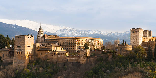 istock Alhambra Palace and mountains landscape in Grenada, Spain 147294341