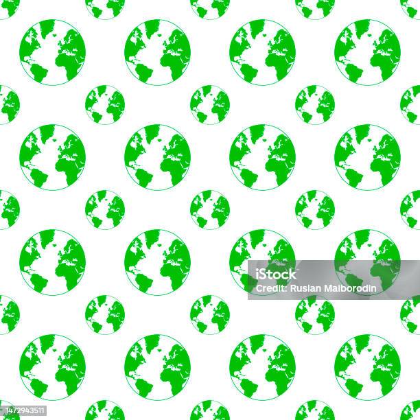 Globe Vector Pattern Green Globe Pattern Vector Illustration Stock Illustration - Download ...