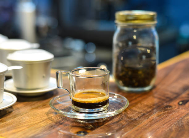 istock Organic coffee drink at the vintage restaurant 1472943520
