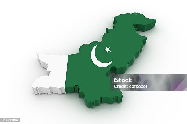 Mappa Del Pakistan - Fotografie stock e altre immagini di Pakistan - Pakistan, Carta geografica, Tridimensionale