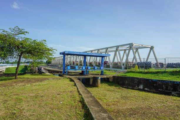 istock long shot of a bridge with a dry river beside it 1472948334