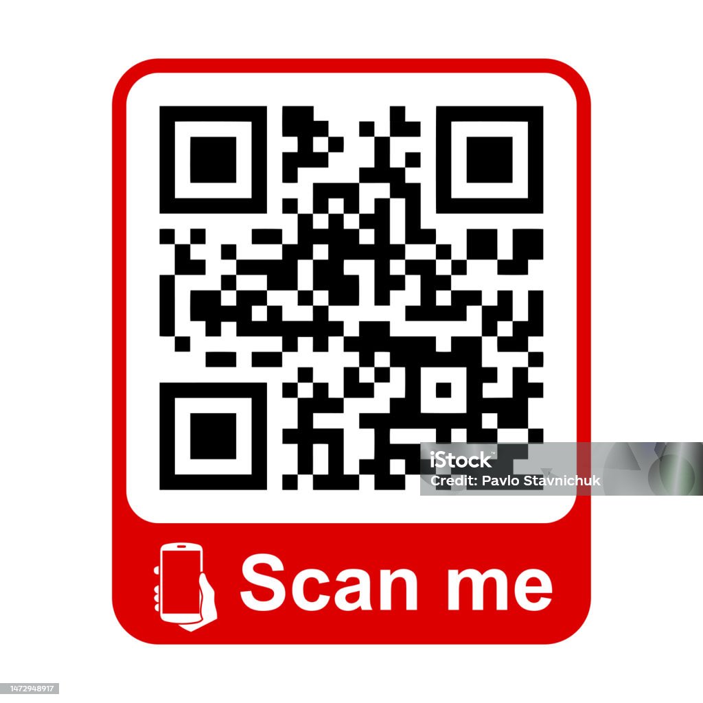 Scan First Qr Code Qr Quick Response Code Inscription Scan Me Qr Code For Smartphone ...