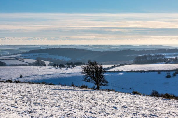 istock A view out over the South Downs from Ditchling Beacon, on a snowy winter's day 1472950910
