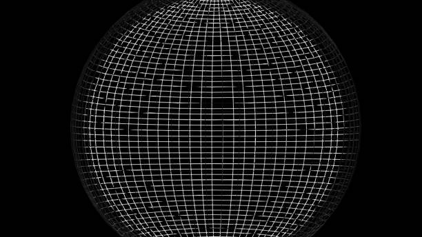 esfera de wireframe branca - célula alfa - fotografias e filmes do acervo