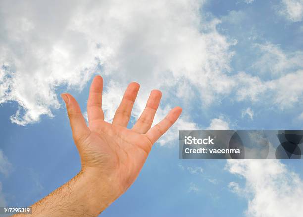 Hand Reaching Sky Stock Photo - Download Image Now - Adult, Cloud - Sky, Gesturing