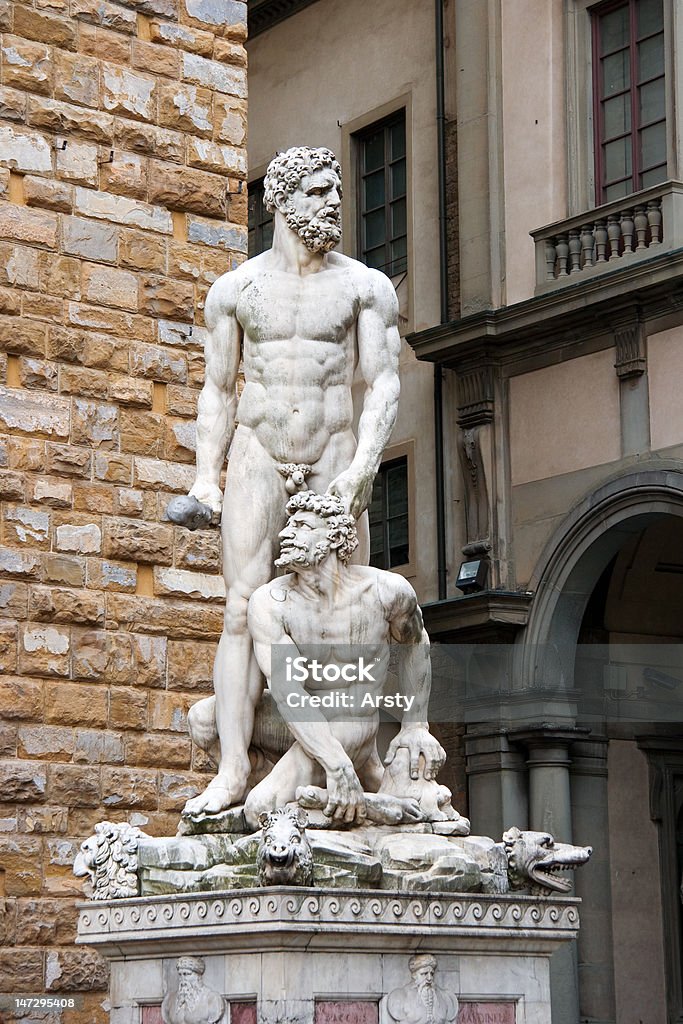 Statue of Hercules i Cacus - Zbiór zdjęć royalty-free (Herkules - postać mitologiczna)