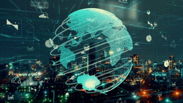 istock Global connection and the internet network alteration in smart city 1472956112