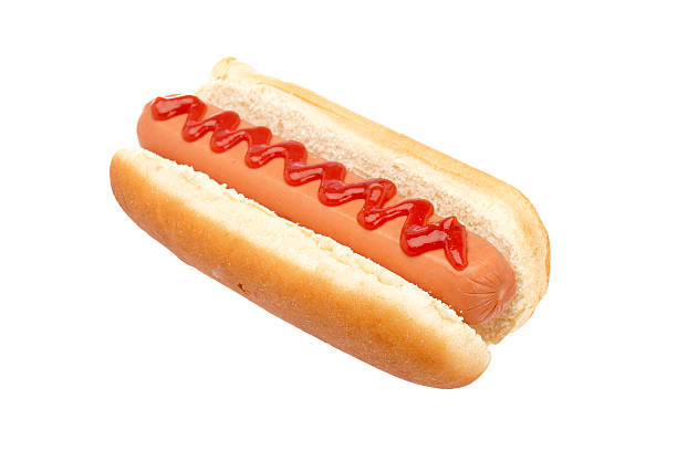 istock Hot dog with ketchup 147295775