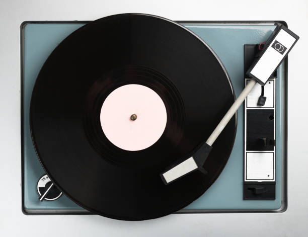 istock Vintage record player with radio tuner. 1472959875