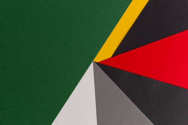 istock Green, black, red, white and gray divided geometric background 1472960923