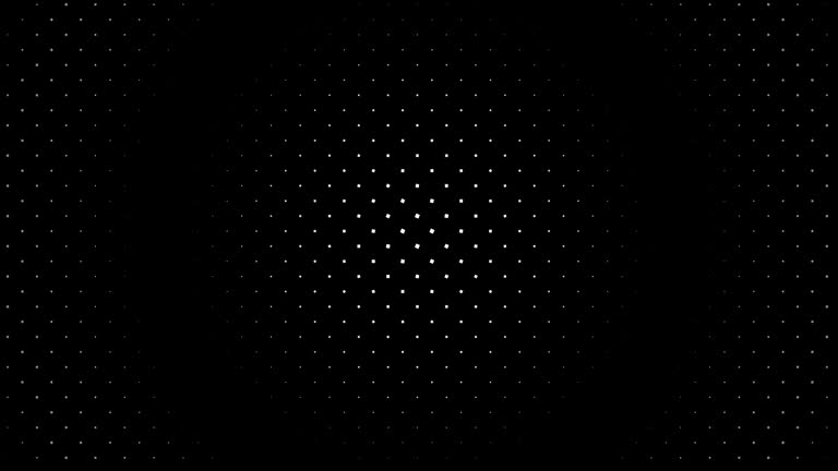 Moving circles with little rhombus dots on transparent background (alpha channel).