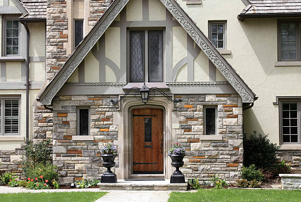 istock Tudor style house entrance 147296714