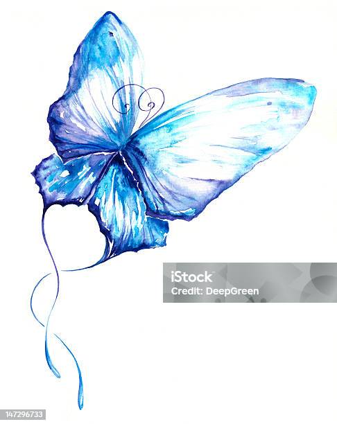 Butterfly Stock Illustration - Download Image Now - Butterfly - Insect, Blue, Animal Wing