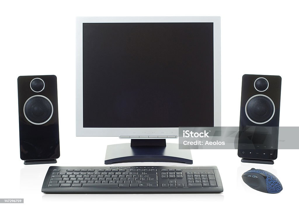 Computer Desktop - Foto stock royalty-free di Bianco