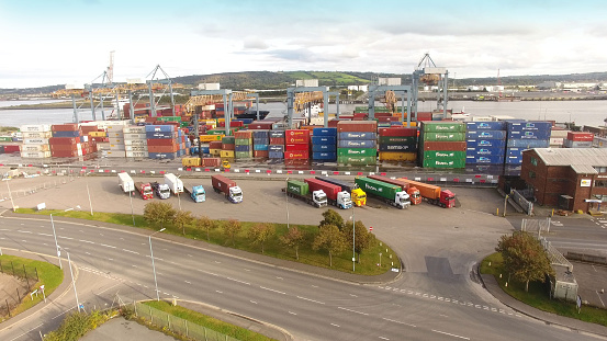 Belfast Docks and City Co Antrim Northern Ireland