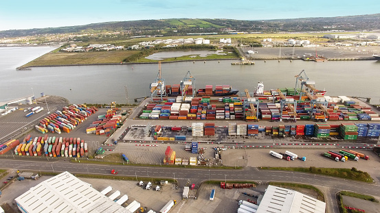 Belfast Docks and City Co Antrim Northern Ireland
