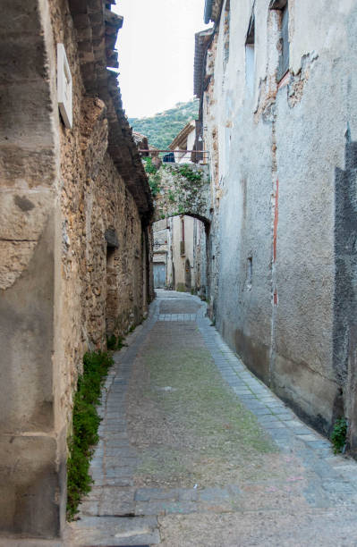 istock Old little alley medieval village 1472972757