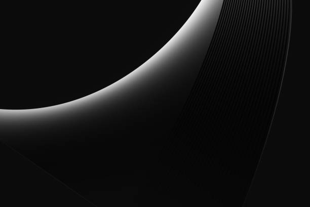 istock Black and White Gradient of repeating planes. 3d rendering illustration. 1472973278