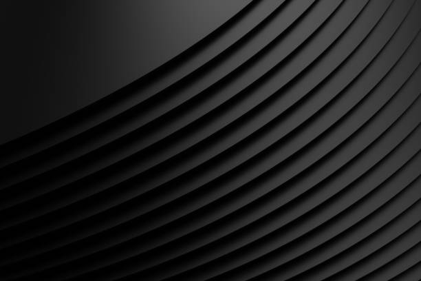 istock Black and White Gradient of repeating planes. 3d rendering illustration. 1472973293