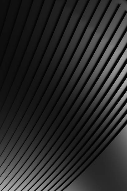 istock Black and White Gradient of repeating planes. 3d rendering illustration. 1472973319