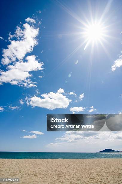 Sun Shining On The Beach Stock Photo - Download Image Now - Beach, Beauty In Nature, Blue