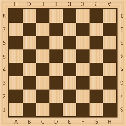 Chess boards on wooden background. checkers or draughts, game with pieces in dark and light brown. Vector illustration. Eps 10.