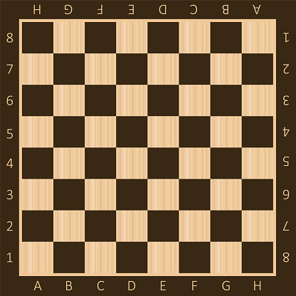 Chess boards on wooden background. checkers or draughts, game with pieces in dark and light brown. Vector illustration. Eps 10.