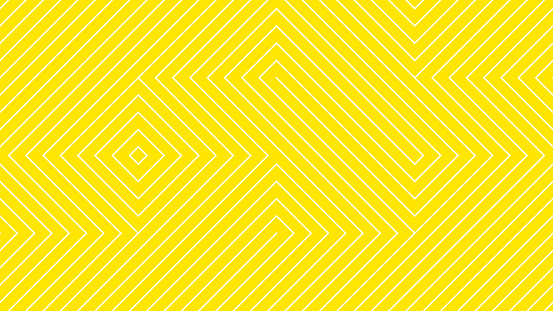 Yellow background stripe chevron square line zigzag pattern seamless abstract vector design. Summer background.