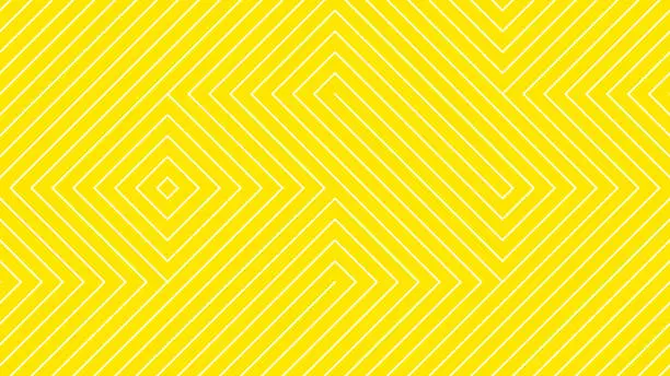 Vector illustration of Yellow background stripe chevron square line zigzag pattern seamless abstract vector design. Summer background.