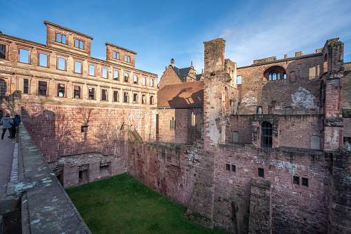 English Wing (Englischer Bau) and Library Building (Bibliotheksbaus) at Heidelberg Castle - Heidelberg, Germany