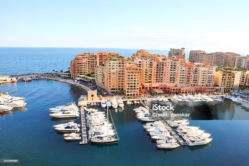 Barcos e iates no porto Mónaco - Royalty-free Marina Foto de stock