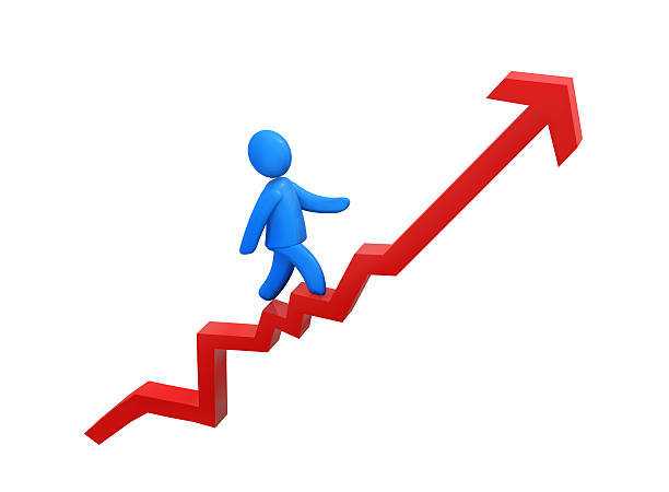 Rising success stock photo