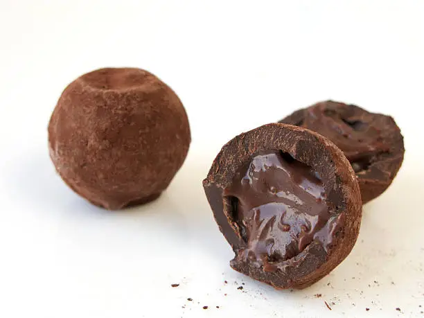 luxury organic chocolate truffles with smooth ganache centre