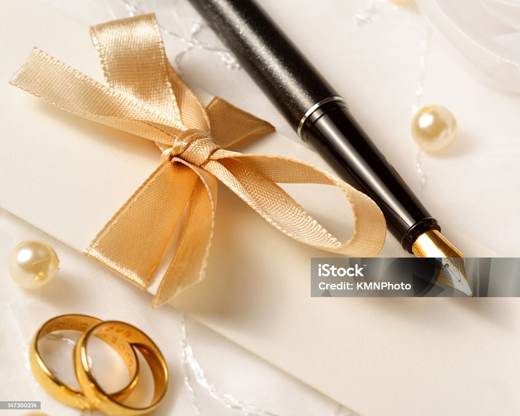 結婚式の招待状 - クローズアップのロイヤリティフリーストックフォト