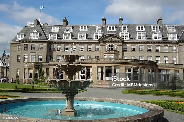 파운턴 및 호텔 글랜이글스 오요 글렌이글스-스코틀랜드에 대한 스톡 사진 및 기타 이미지 - 글렌이글스-스코틀랜드, 돌-건축자재, 분수대