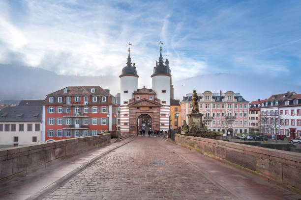 istock Old Bridge (Alte Brucke) and Bruckentor (Bridge Gate) - Heidelberg, Germany 1473003005