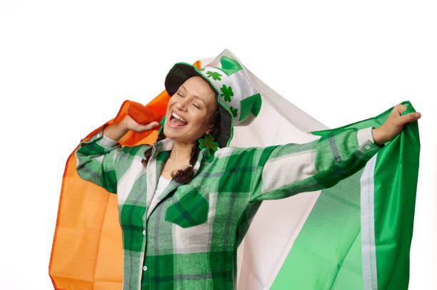istock Woman celebrating St. Patrick's Day 1473003550